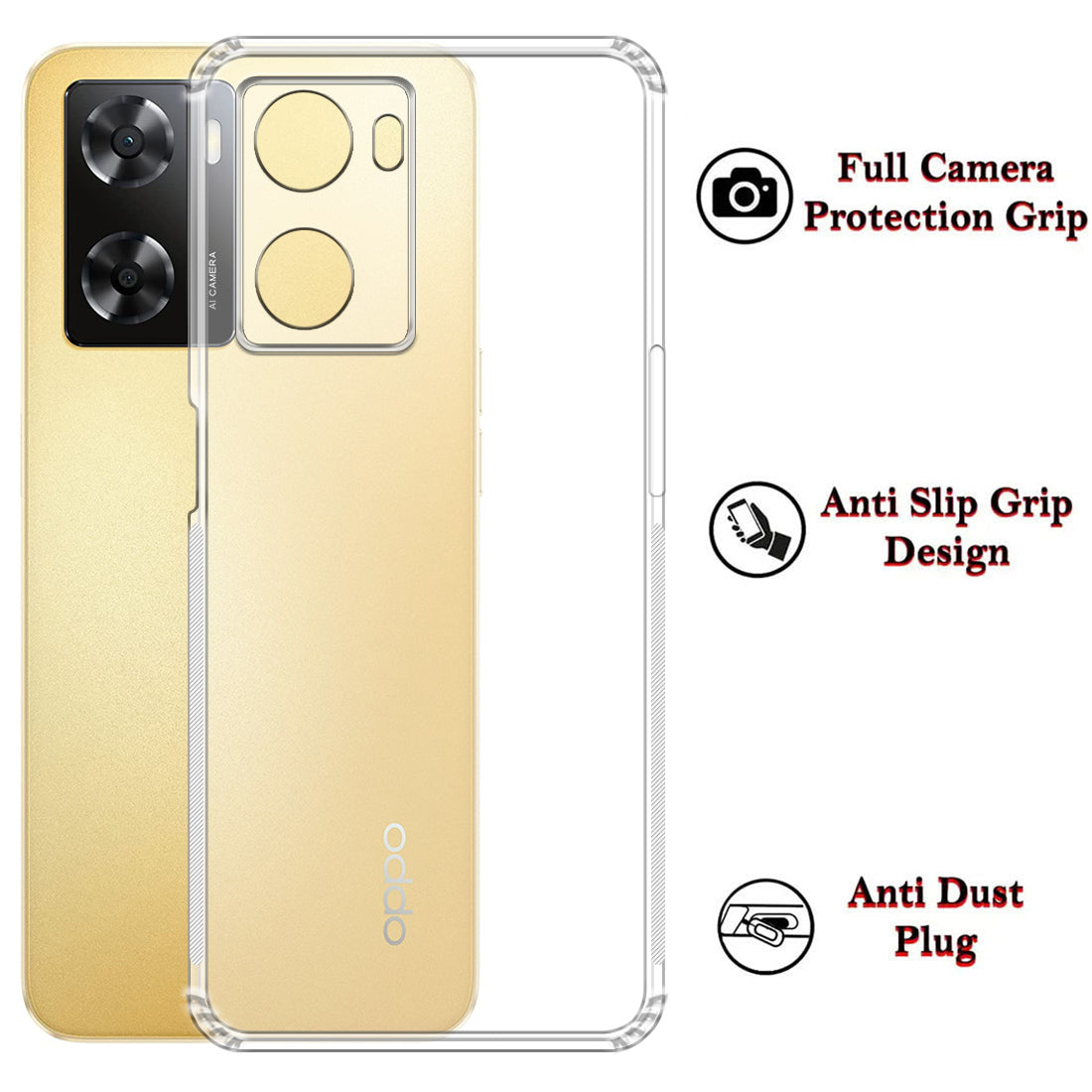 Anti Dust Back Case Cover for Oppo K10 5G