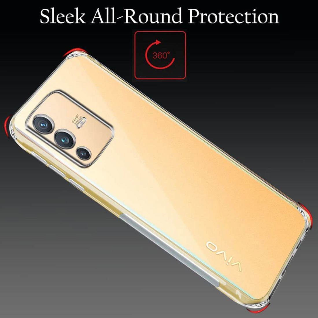 Anti Dust Plug Back Case Cover for Vivo V23 Pro 5G
