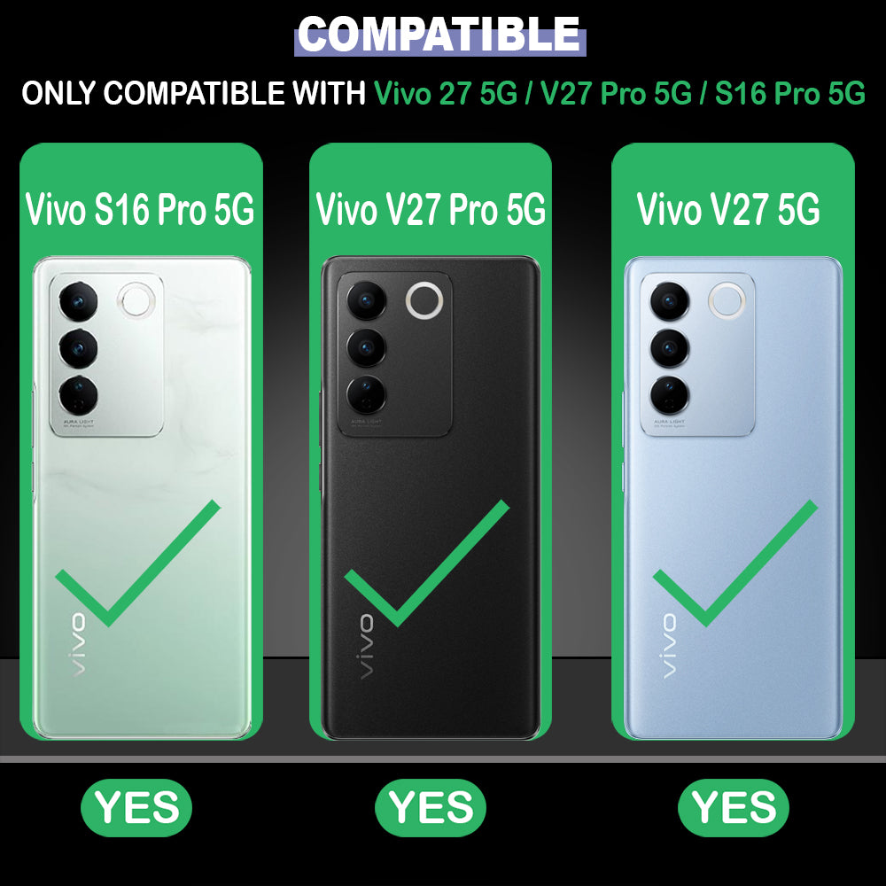 Anti Dust Plug Back Case Cover for Vivo V27 5G / V27 Pro 5G