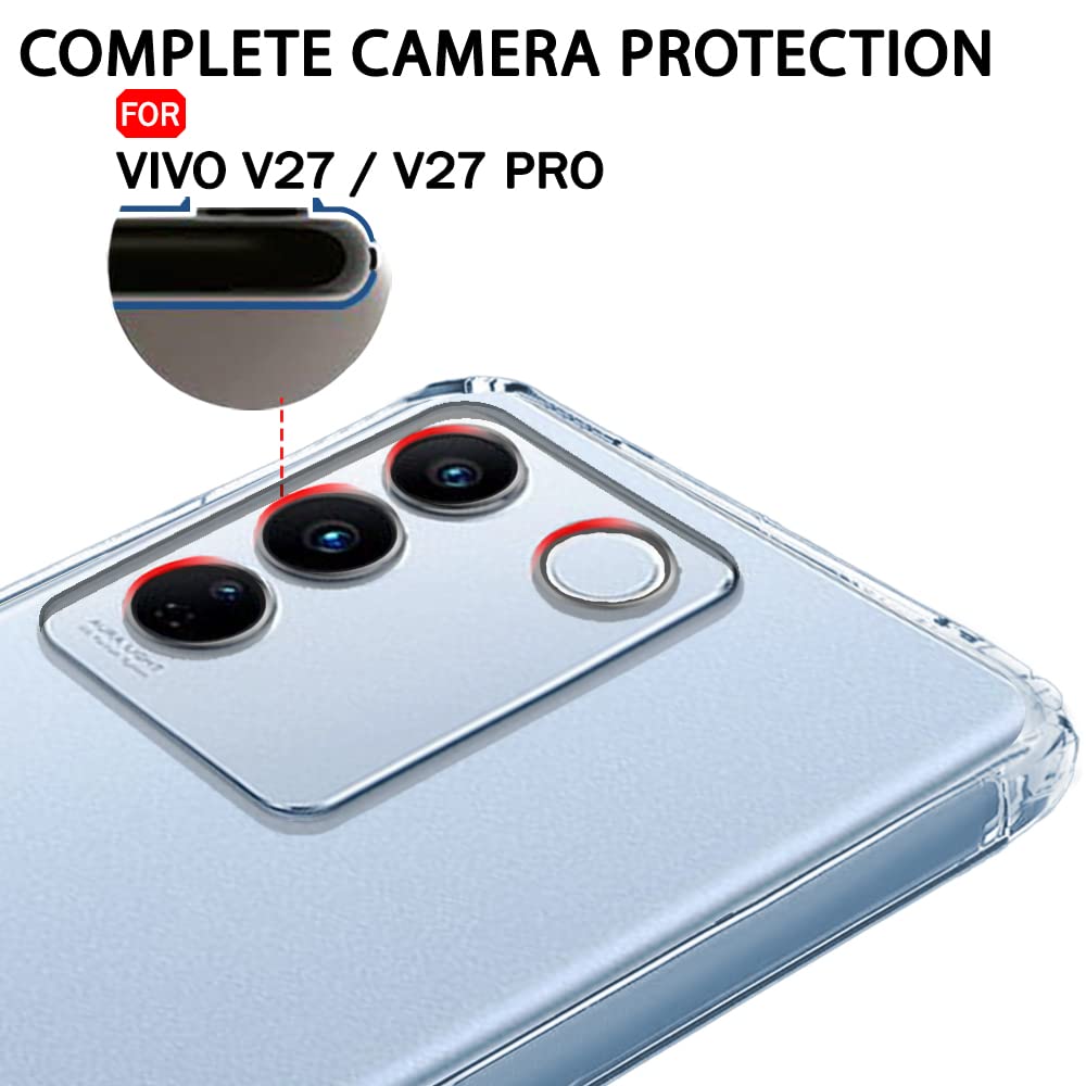 Anti Dust Plug Back Case Cover for Vivo V27 5G / V27 Pro 5G