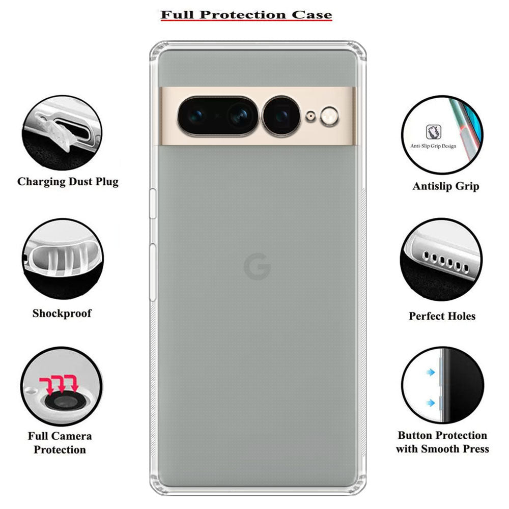 Anti Dust Plug Back Case Cover for Google Pixel 7 Pro 5G