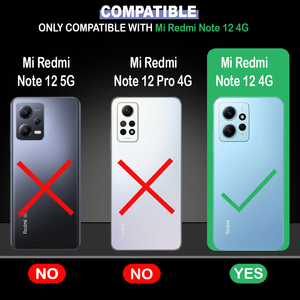 Anti Dust Plug Back Case Cover for Mi Redmi Note 12 4G