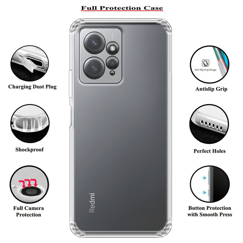 Anti Dust Plug Back Case Cover for Mi Redmi Note 12 4G