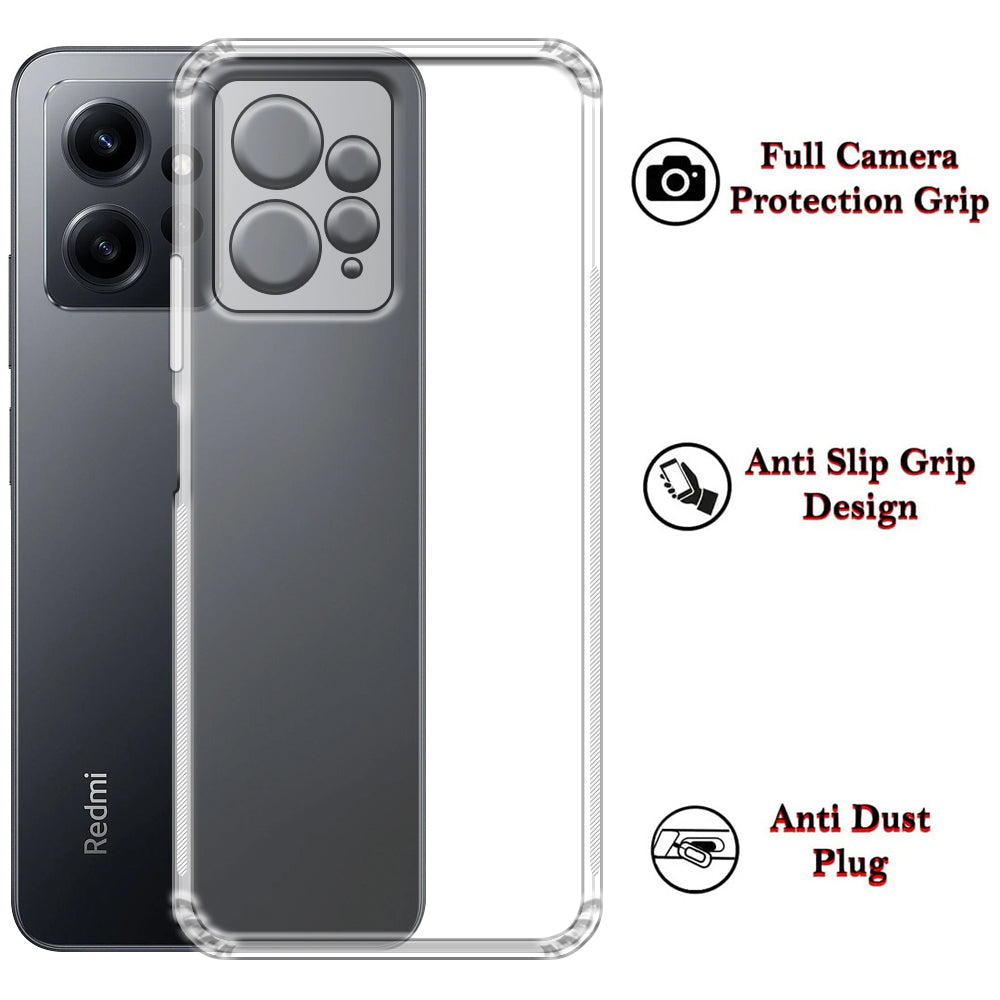Anti Dust Plug Back Case Cover for Mi Redmi Note 12 4G