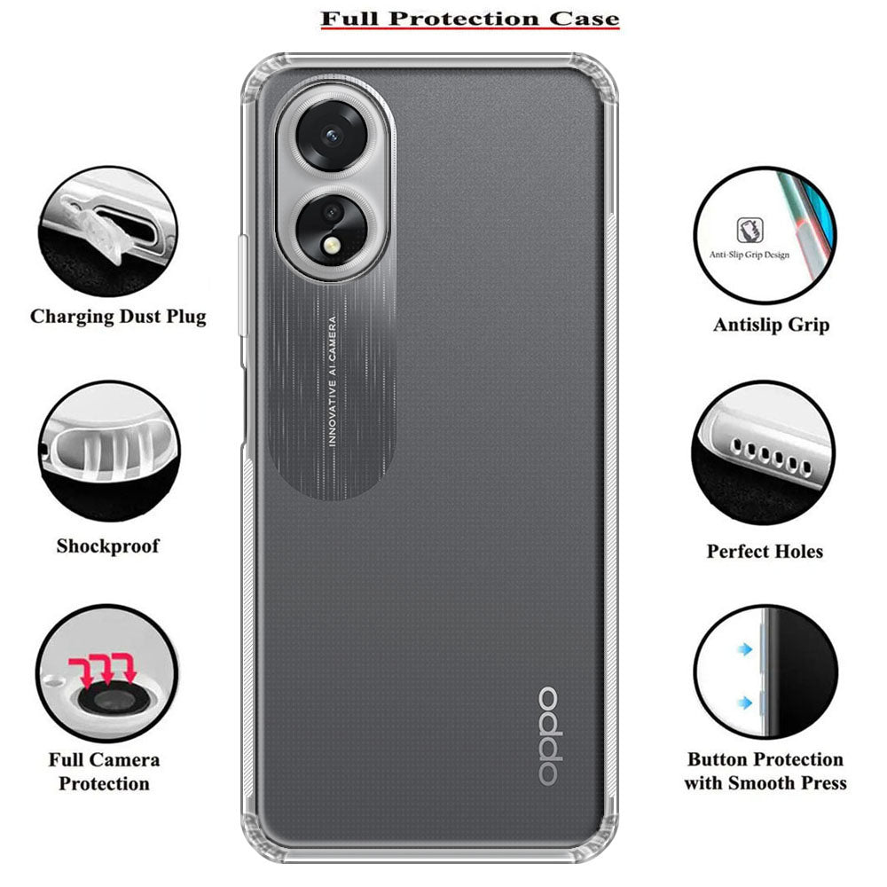 Anti Dust Plug Back Case Cover for Oppo A38 4G