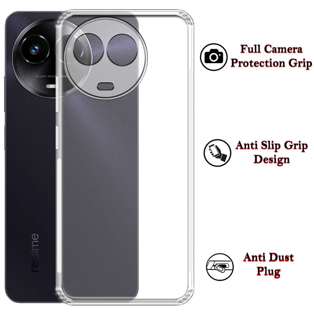 Anti Dust Plug Back Case Cover for Realme 11X 5G