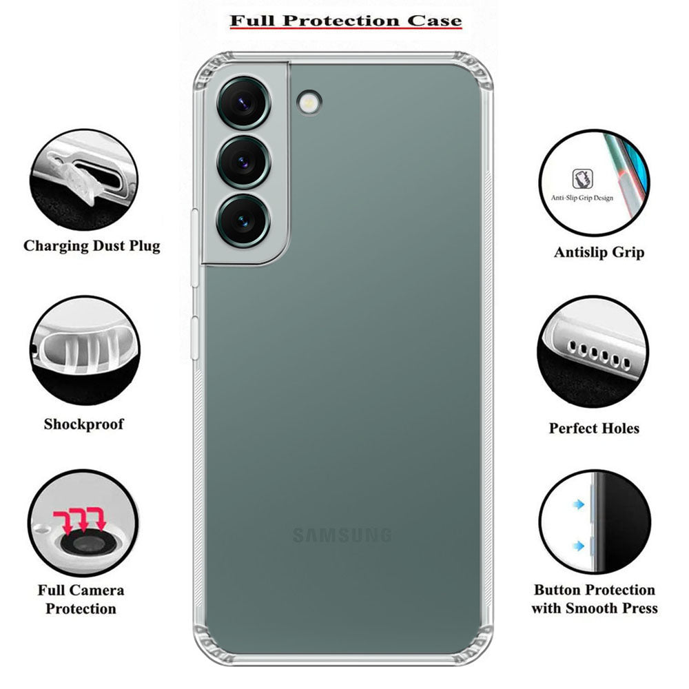 Anti Dust Plug Back Case Cover for Samsung Galaxy S22 Plus 5G