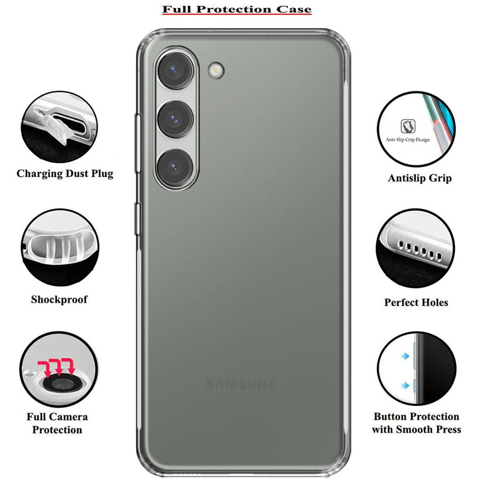 Anti Dust Plug Back Case Cover for Samsung Galaxy S23 5G