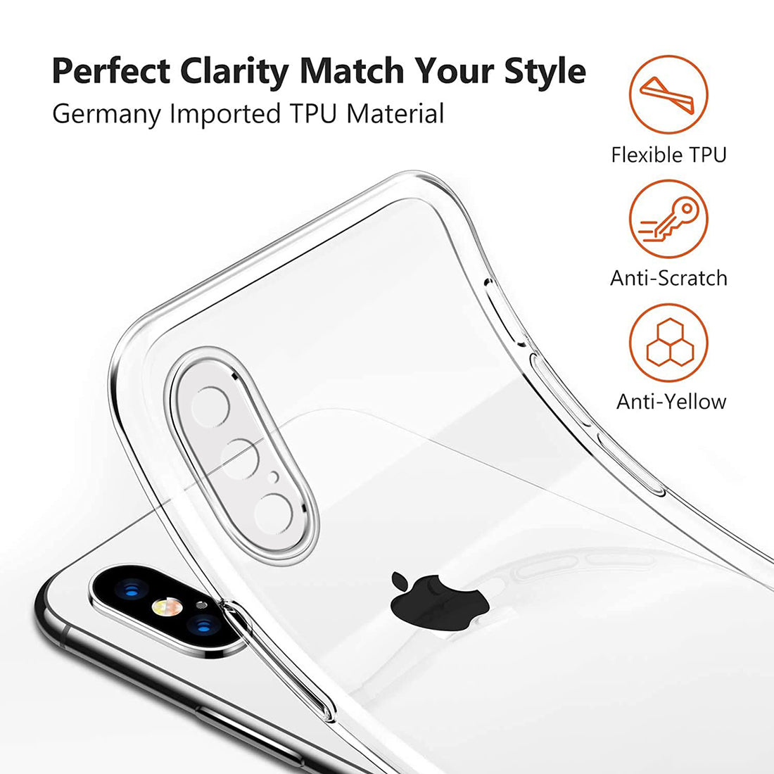 Super Clear Camera Protection Back Cover for Apple iPhone X / Xs