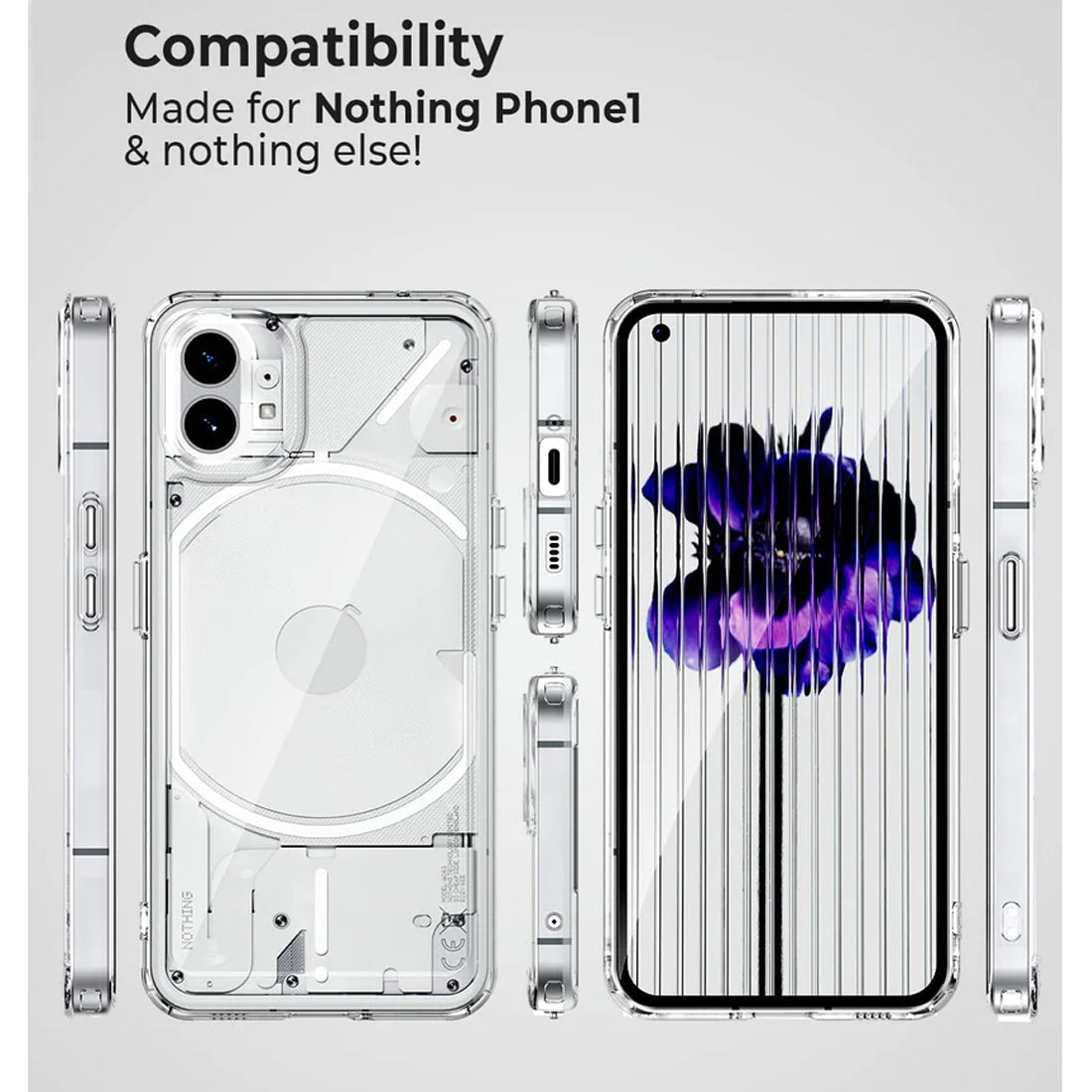 Casotec Shockproof Clear Back Case for Nothing Phone (1) 5G | Super ...