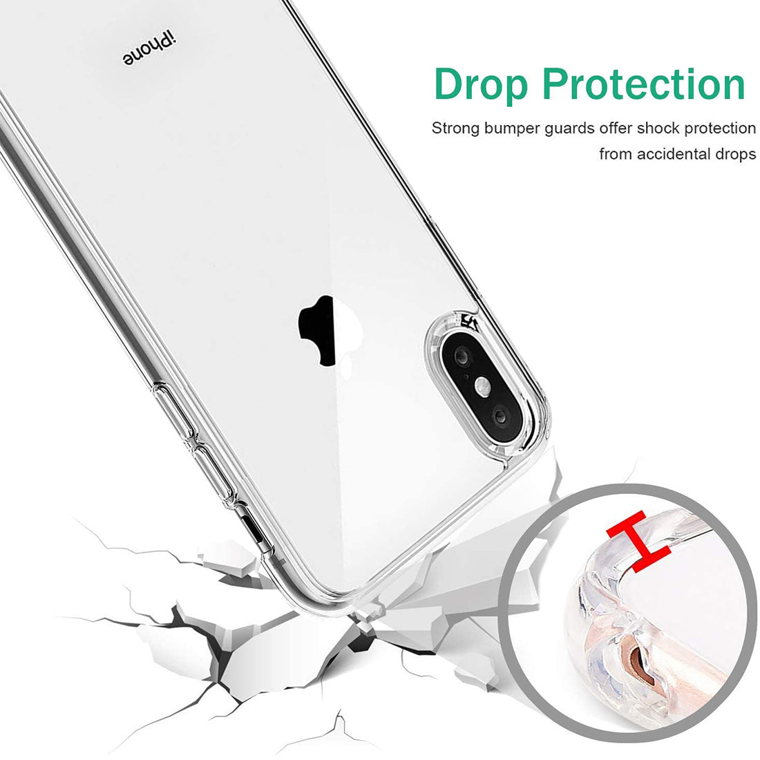 Super Clear Back Case Cover for Apple iPhone X / Xs