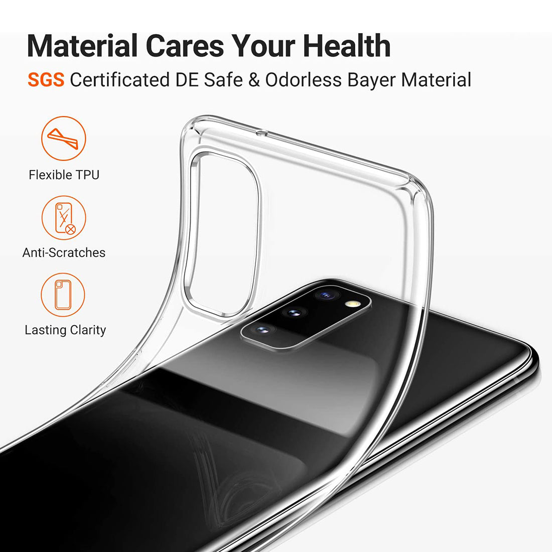 Super Clear Back Case Cover for Samsung Galaxy S20 4G / S20 5G