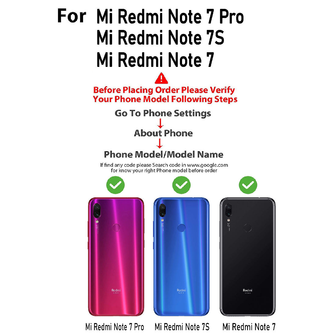 Liquid Silicone Case for Mi Redmi Note 7 4G / Note 7 Pro 4G / Note 7S 4G