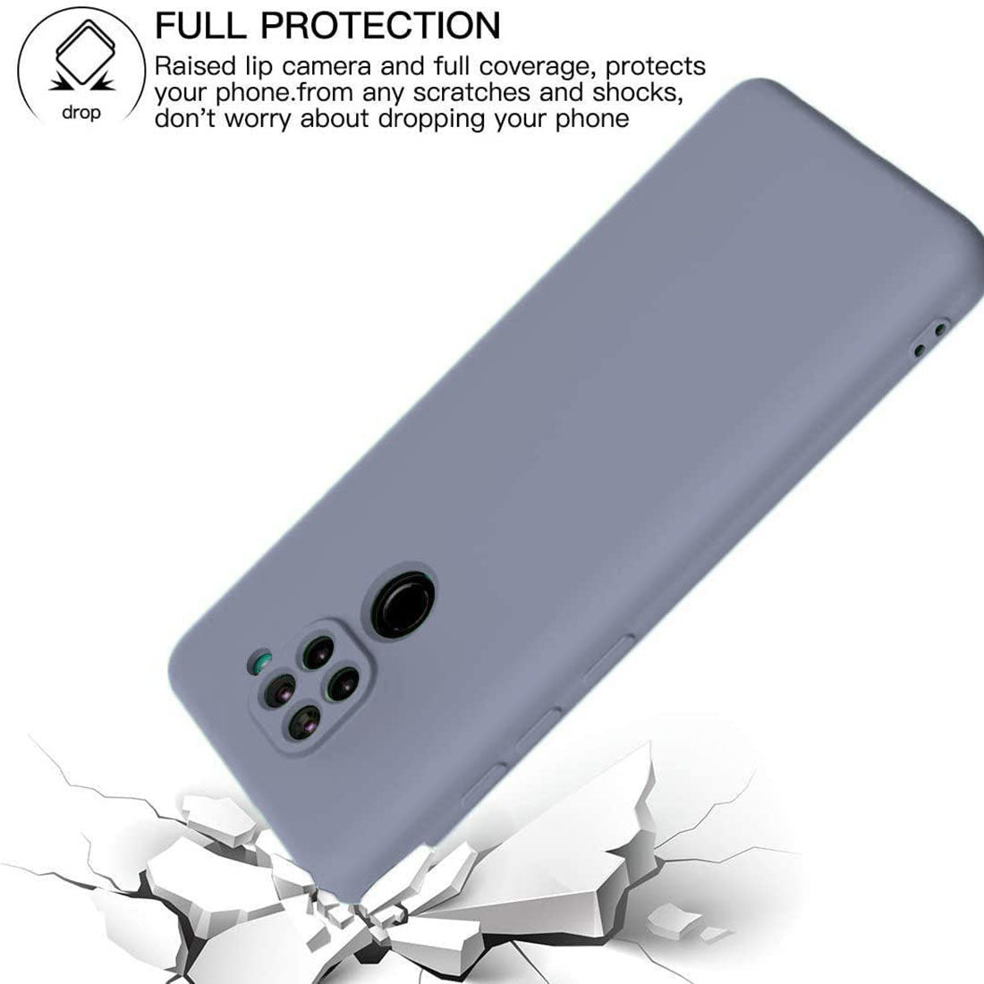 Liquid Silicone Back Case for Mi Redmi Note 9 4G