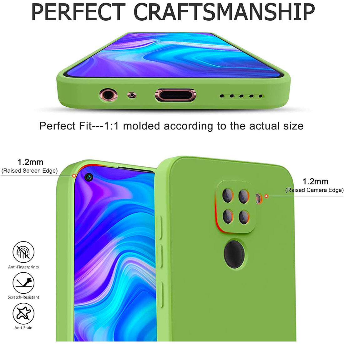 Liquid Silicone Back Case for Mi Redmi Note 9 4G