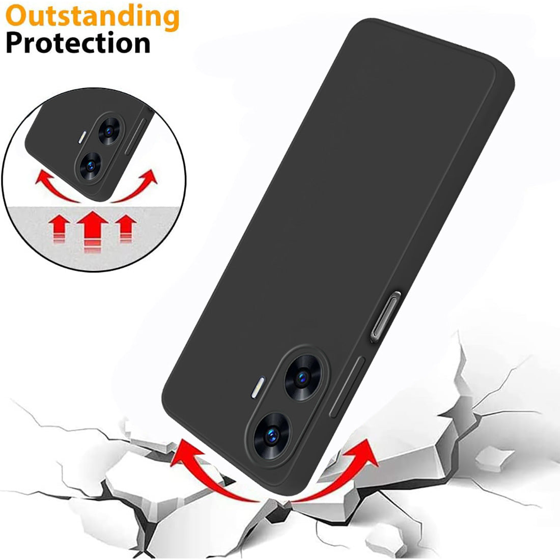 Liquid Silicone Case for Realme C55 4G / Narzo N55 4G