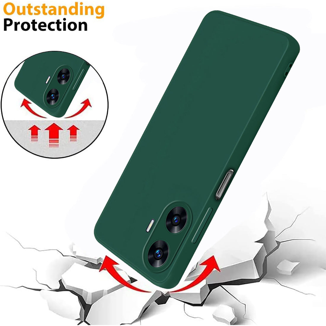 Liquid Silicone Case for Realme C55 4G / Narzo N55 4G