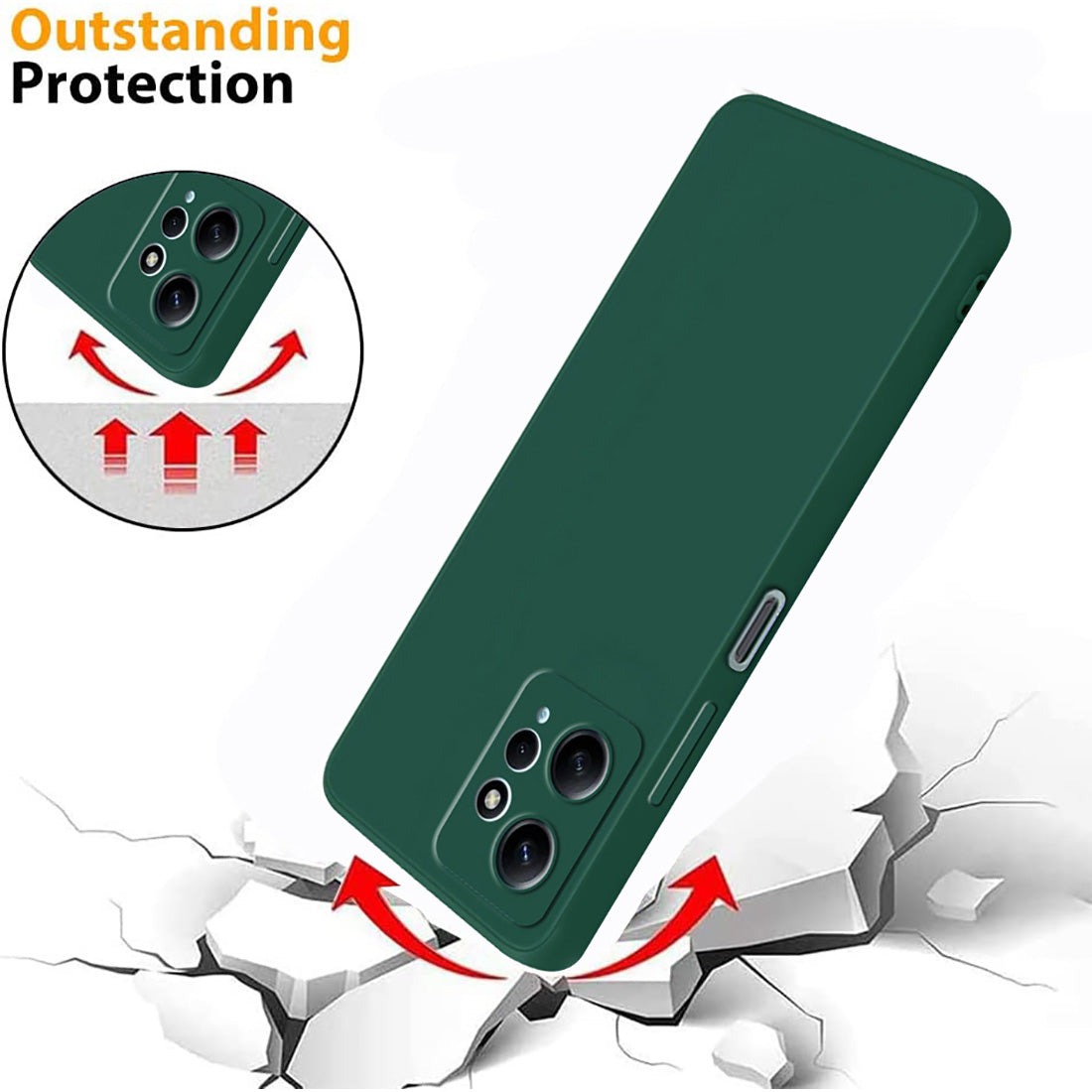 Liquid Silicone Case for Mi Redmi Note 12 4G