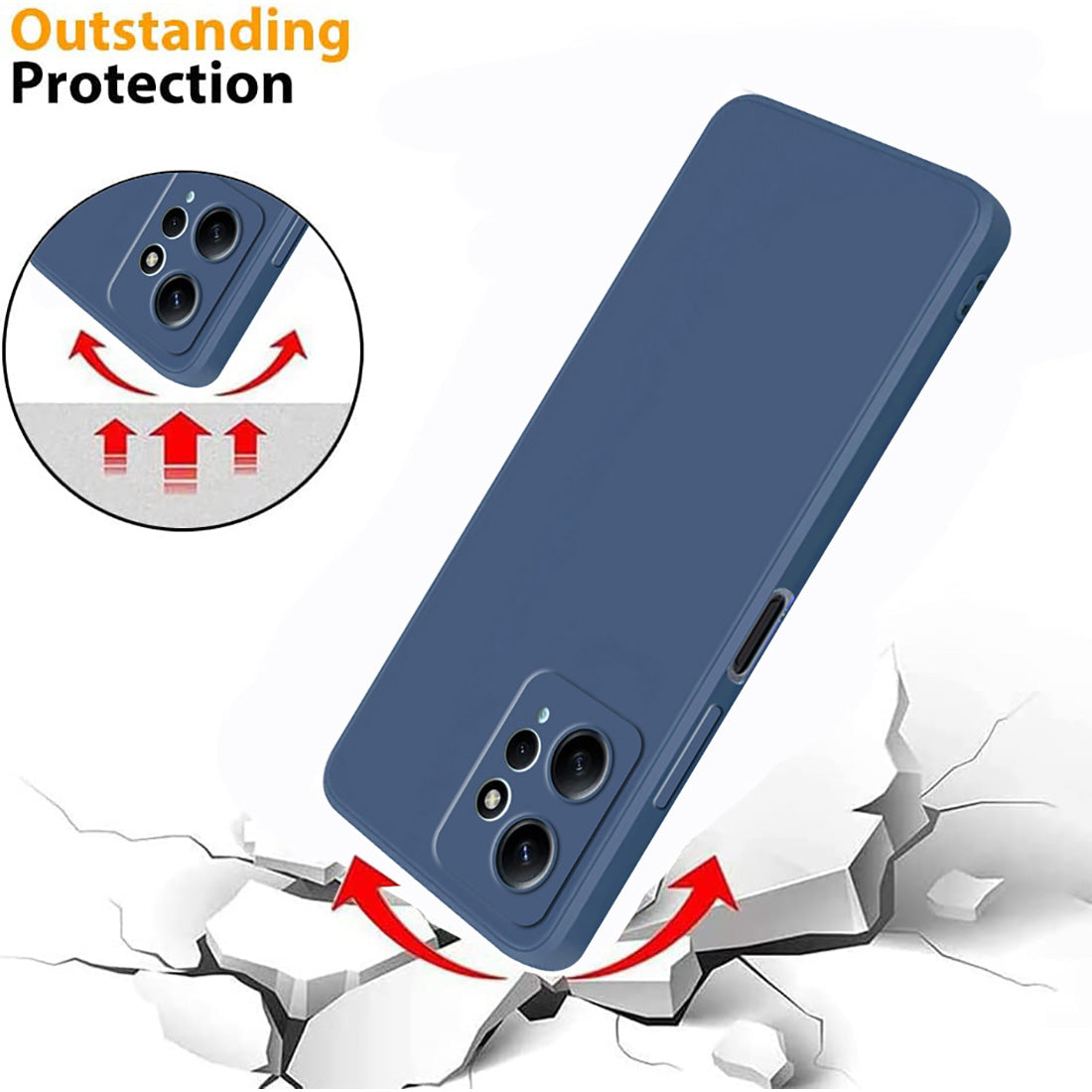 Liquid Silicone Case for Mi Redmi Note 12 4G