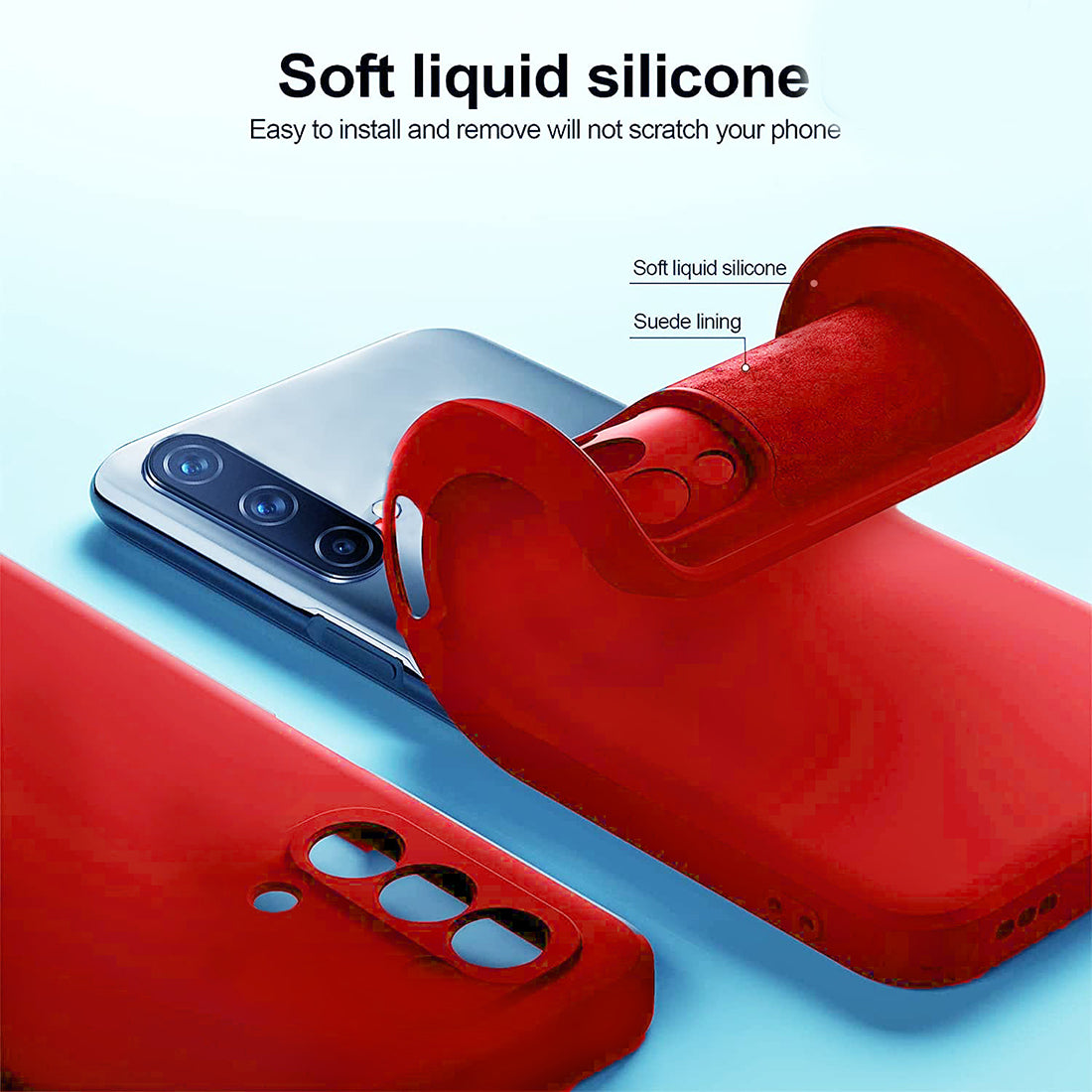 Matte Liquid Silicone Case for OnePlus Nord CE 5G