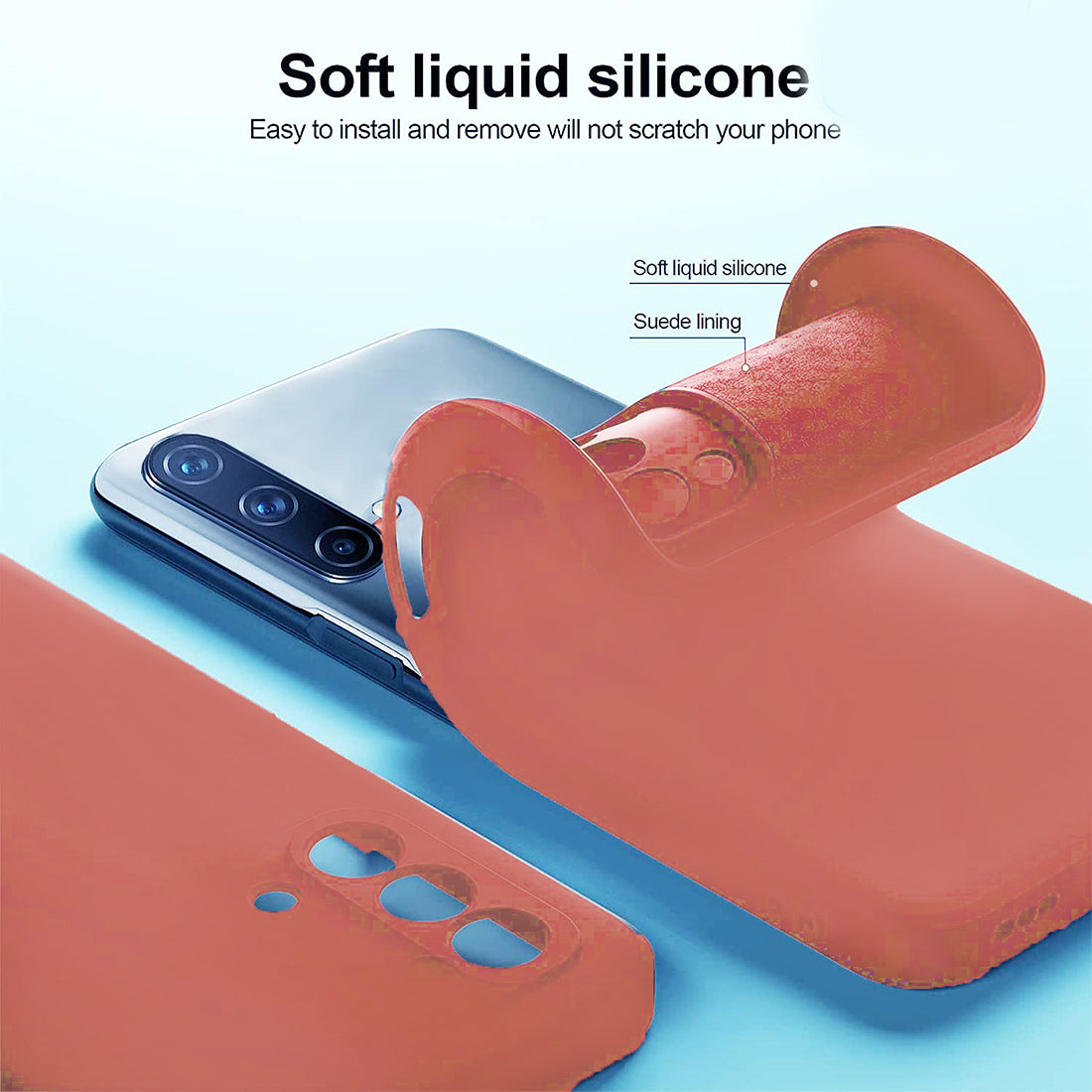 Matte Liquid Silicone Case for OnePlus Nord CE 5G