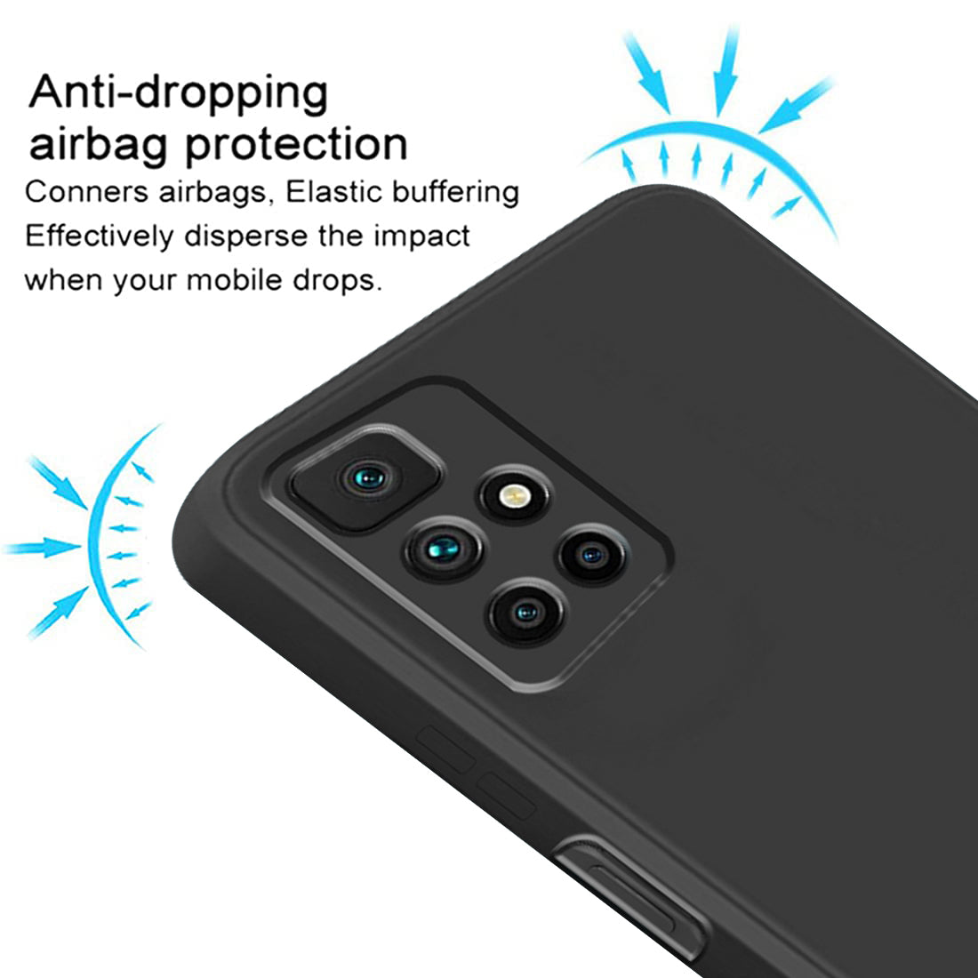 Shockproof Liquid Silicone Case for Mi Redmi 10 Prime 4G