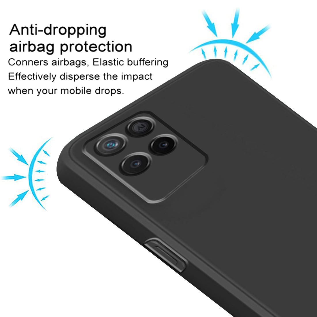 Shockproof Liquid Silicone Case for Realme 8i 4G / Narzo 50 4G