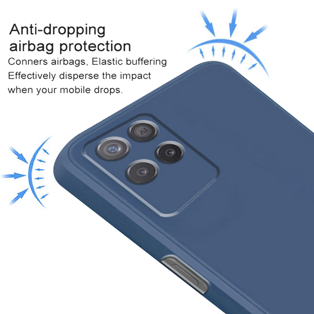 Shockproof Liquid Silicone Case for Realme 8i 4G / Narzo 50 4G