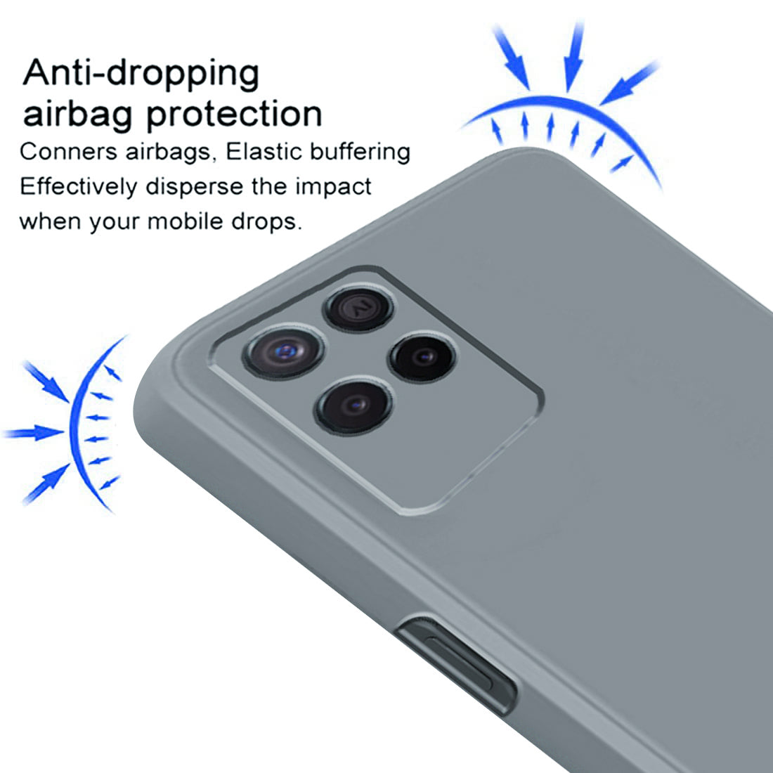 Shockproof Liquid Silicone Case for Realme 8i 4G / Narzo 50 4G