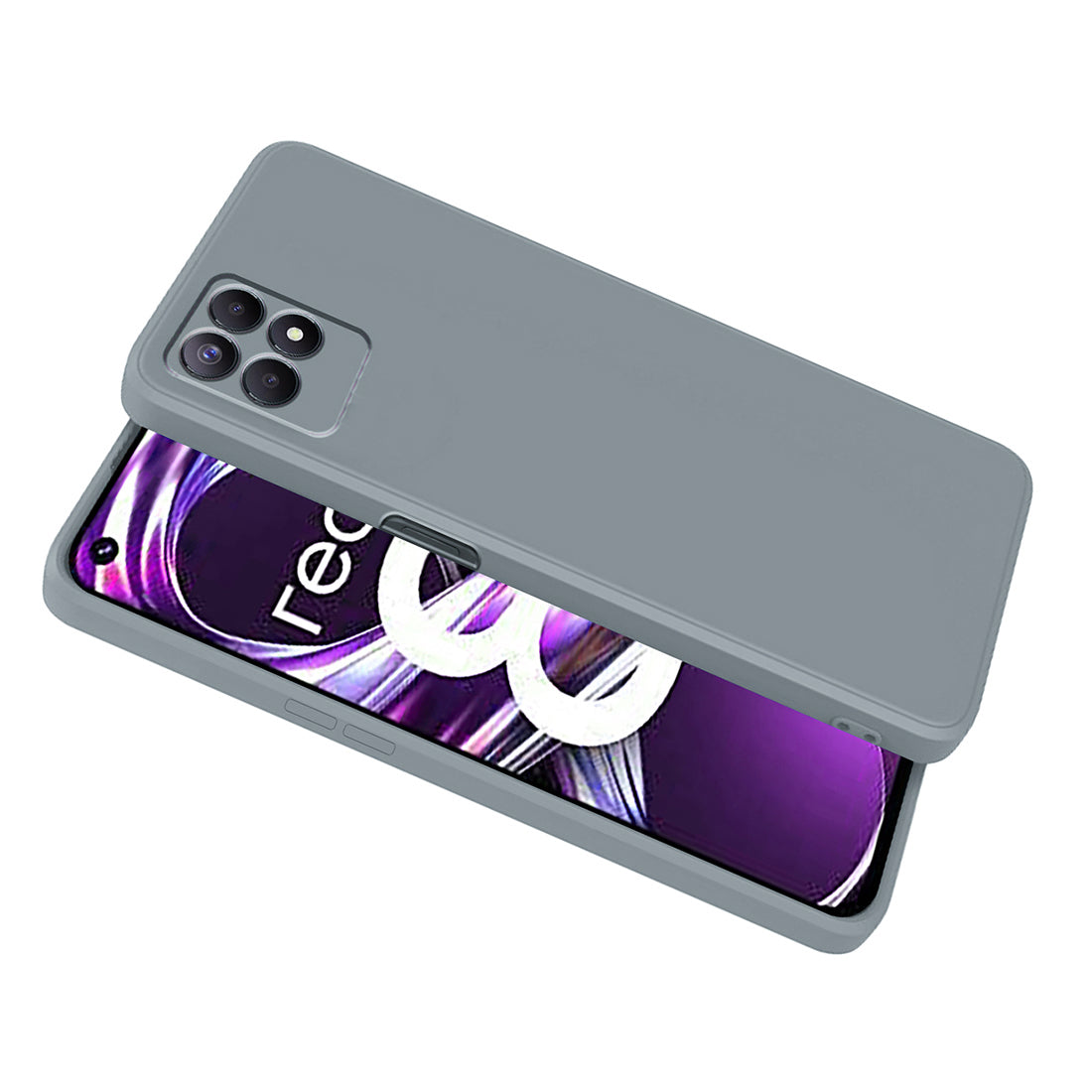 Shockproof Liquid Silicone Case for Realme 8i 4G / Narzo 50 4G