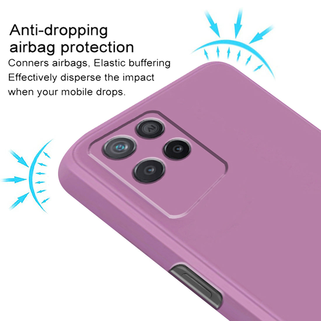 Shockproof Liquid Silicone Case for Realme 8i 4G / Narzo 50 4G