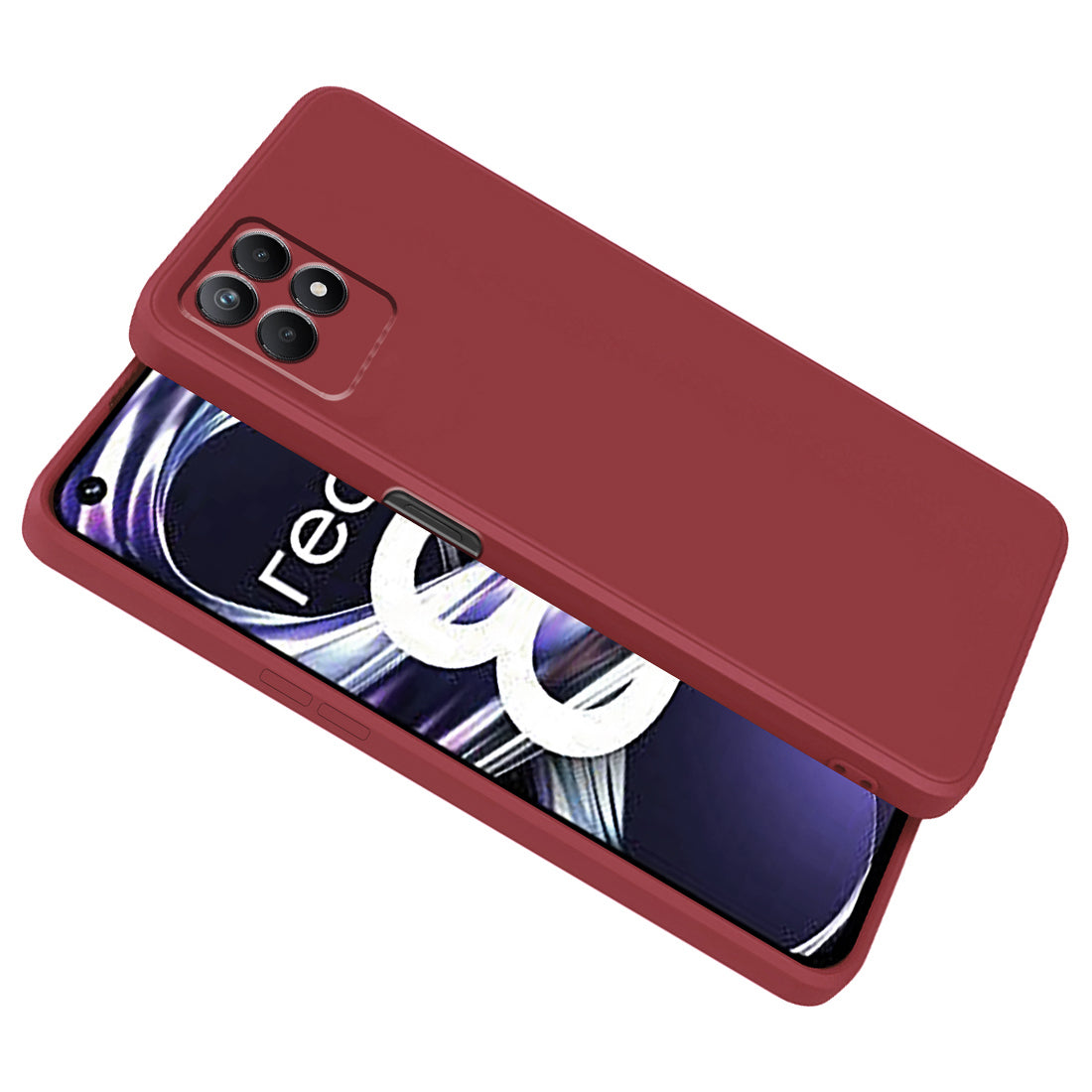 Shockproof Liquid Silicone Case for Realme 8i 4G / Narzo 50 4G