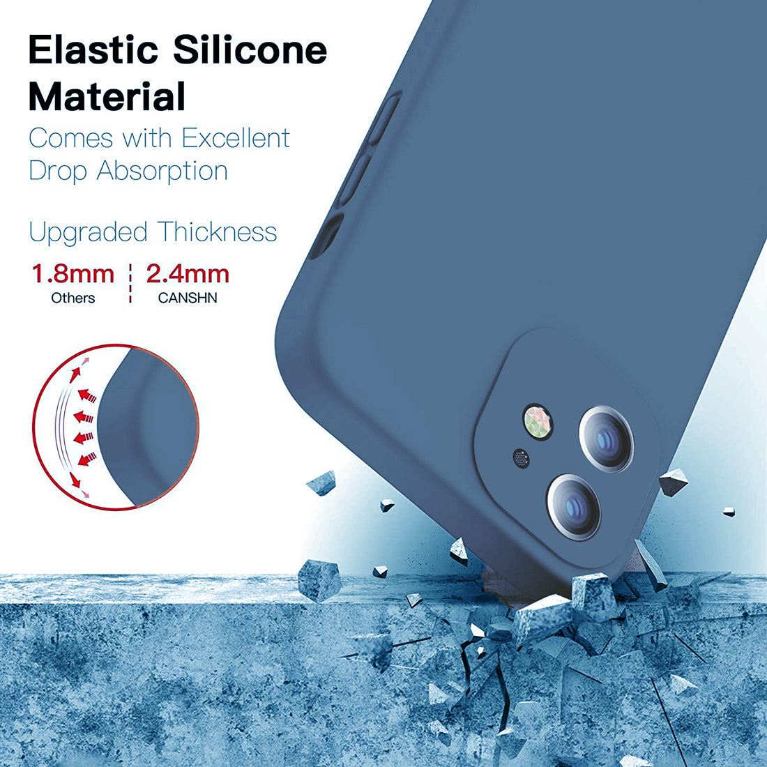 Shockproof Liquid Silicone Case for Apple iPhone 12