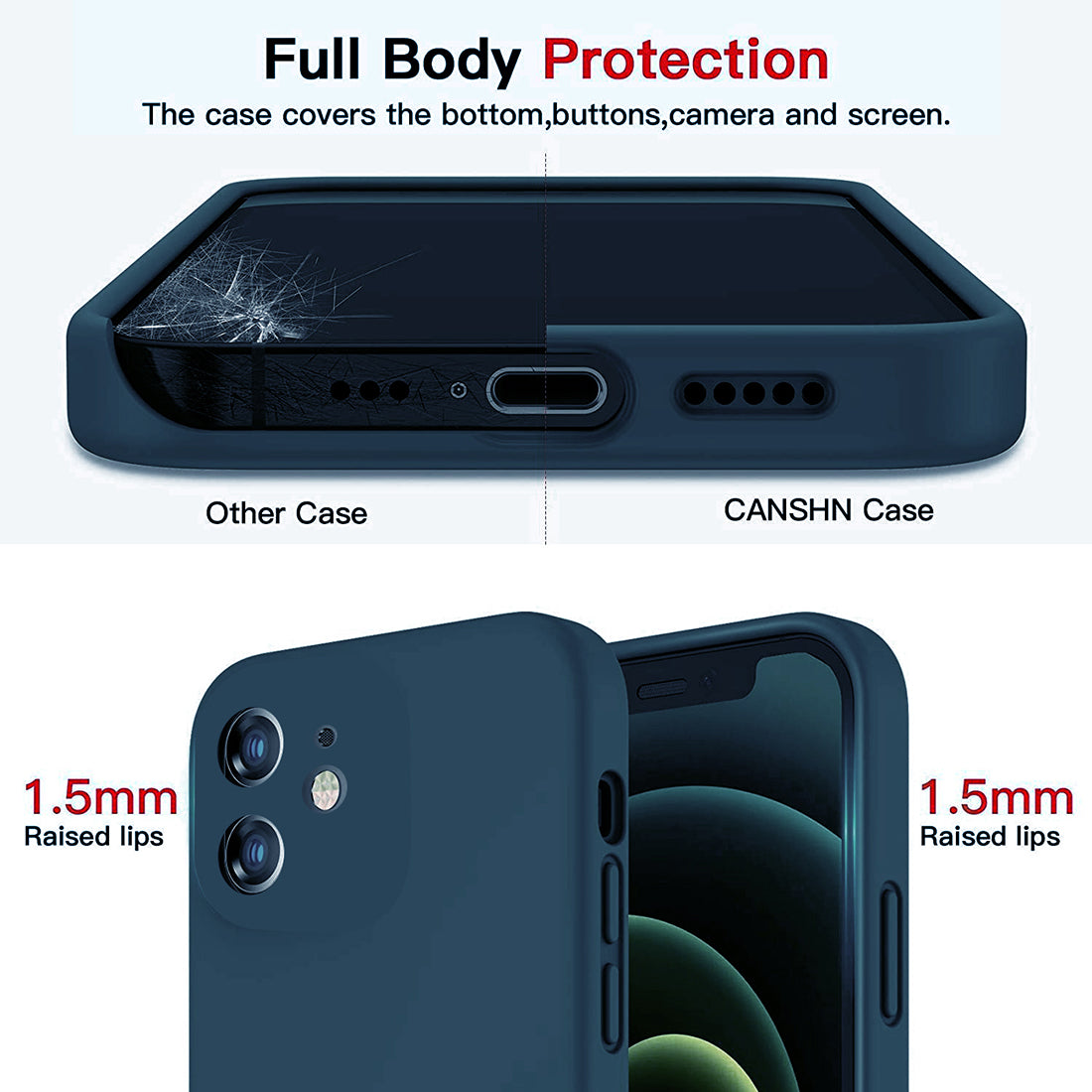 Shockproof Liquid Silicone Case for Apple iPhone 12