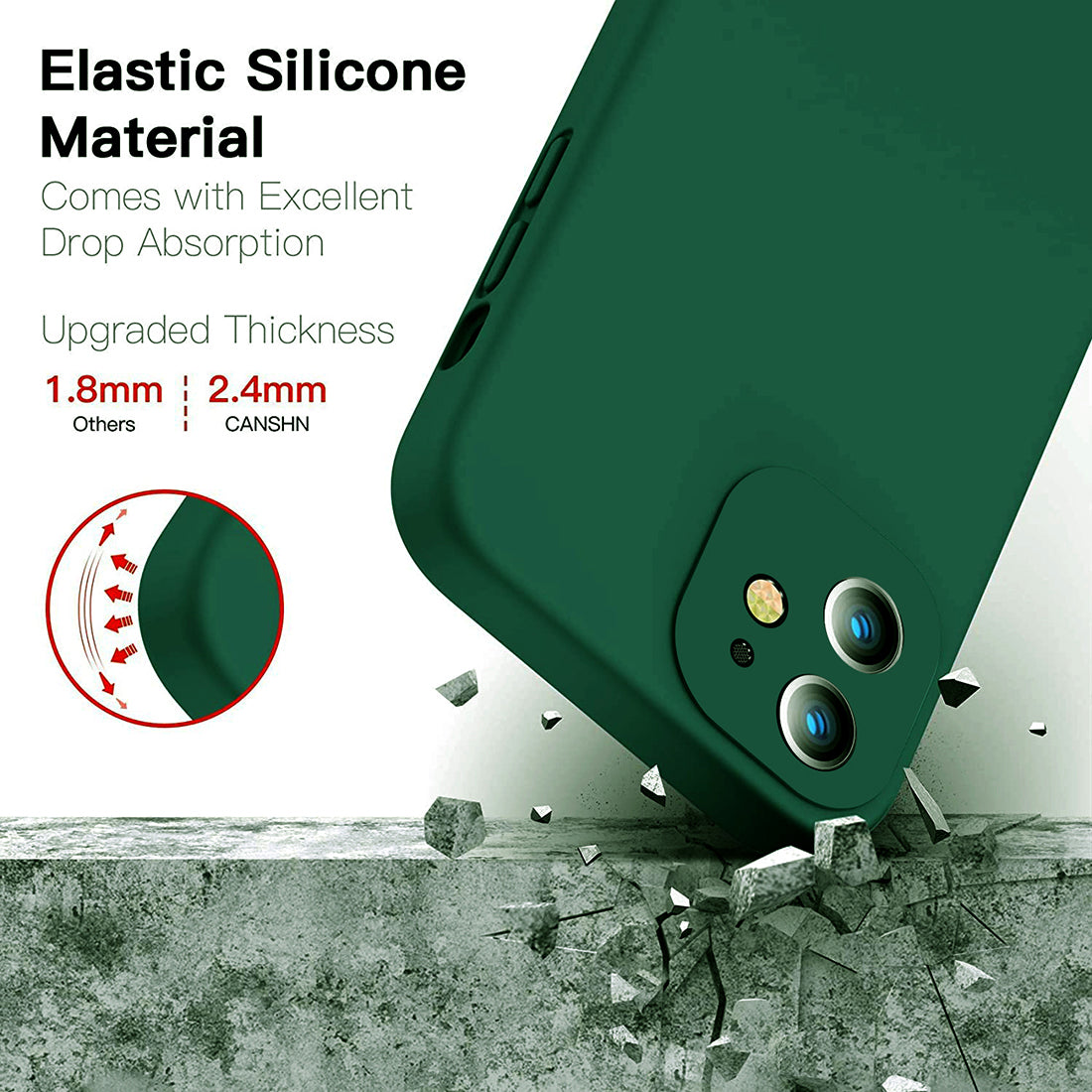 Shockproof Liquid Silicone Case for Apple iPhone 12