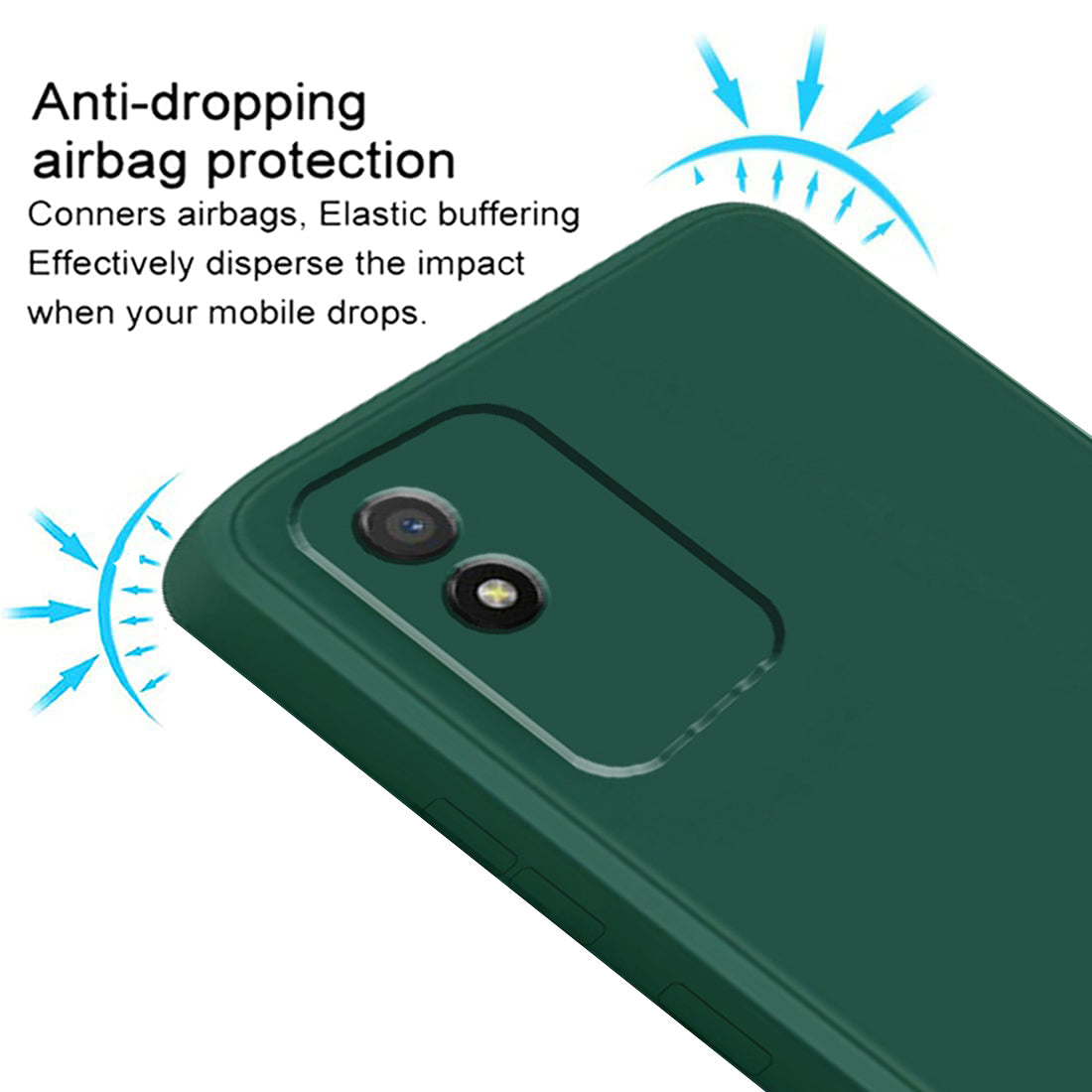 Shockproof Liquid Silicone Case for Realme Narzo 50i 4G