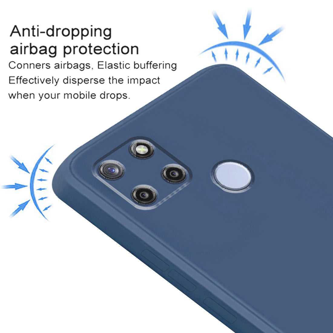 Shockproof Liquid Silicone Case for Realme C25Y 4G / C21Y 4G