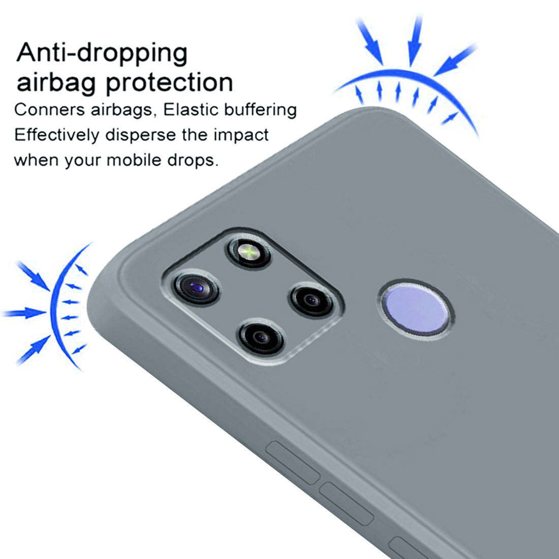 Shockproof Liquid Silicone Case for Realme C25Y 4G / C21Y 4G