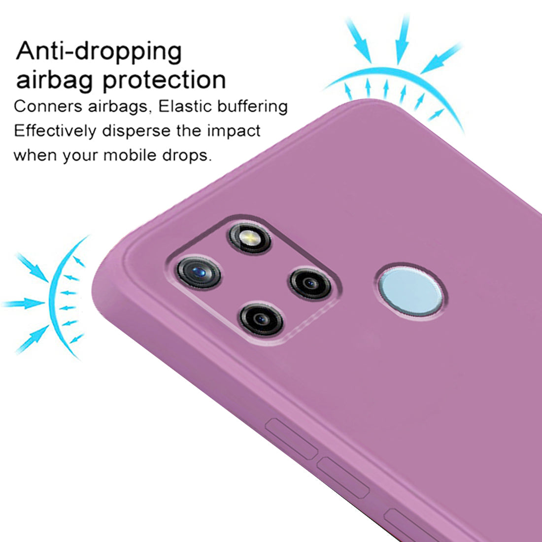 Shockproof Liquid Silicone Case for Realme C25Y 4G / C21Y 4G