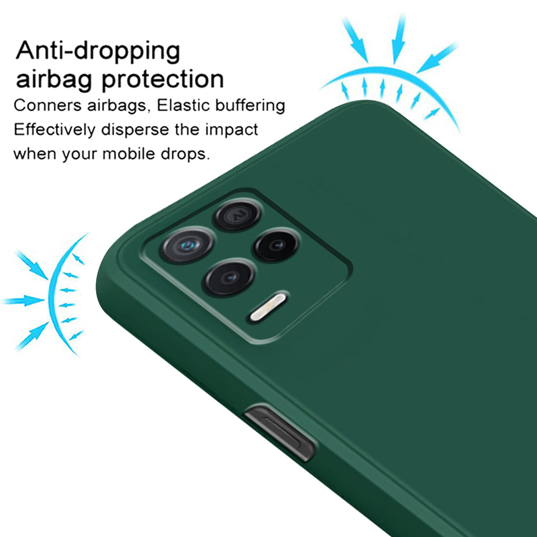Shockproof Liquid Silicone Case for Realme Narzo 30 5G / 8 5G / 8s 5G