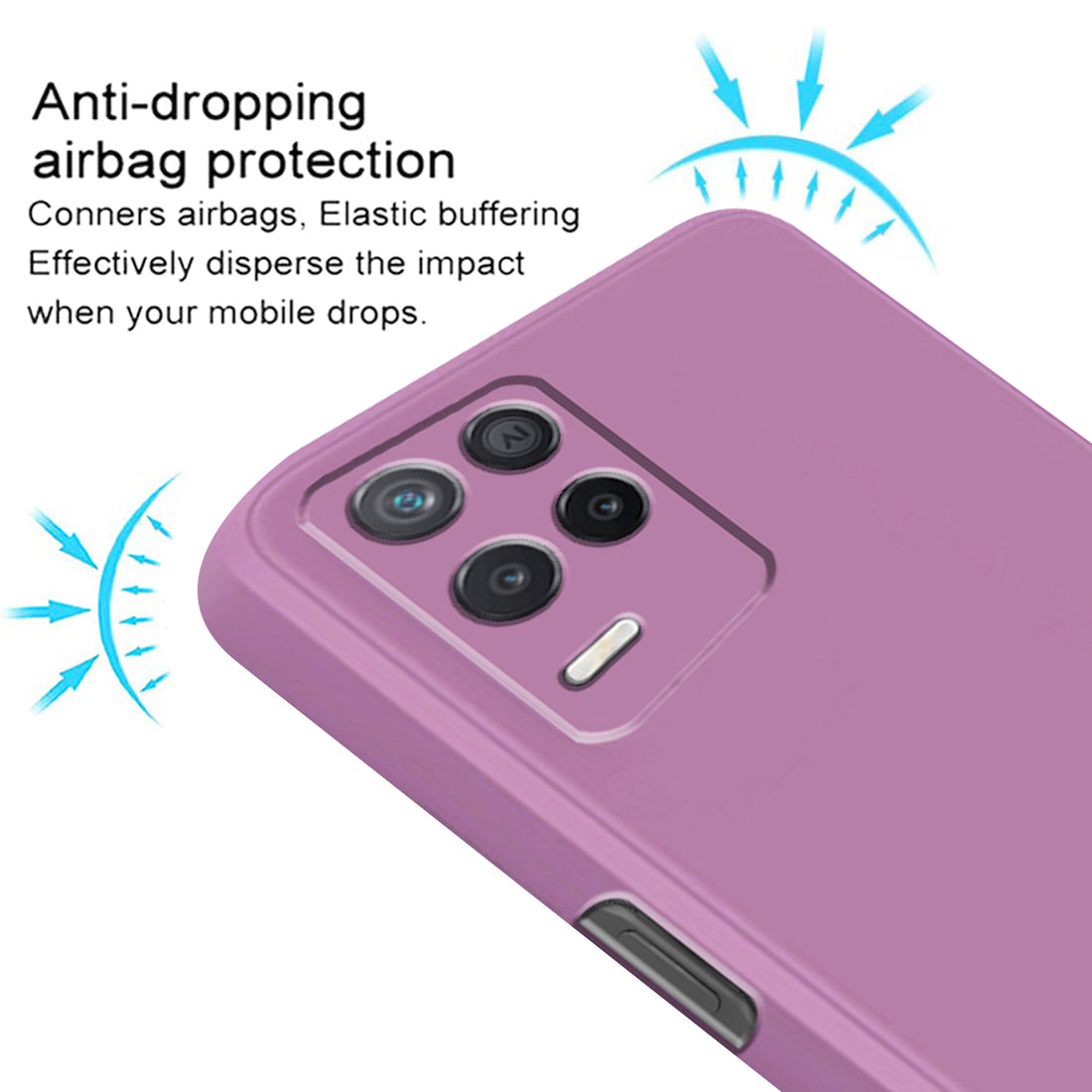 Shockproof Liquid Silicone Case for Realme Narzo 30 5G / 8 5G / 8s 5G