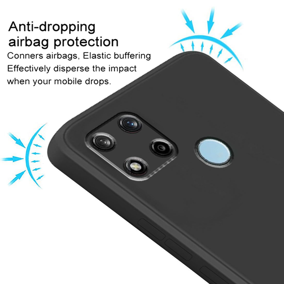 Shockproof Liquid Silicone Case for Mi Redmi 9 / 9C / 9 Activ / Poco C31 / C3