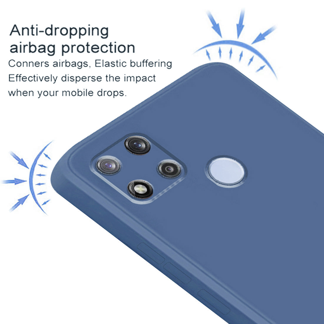 Shockproof Liquid Silicone Case for Mi Redmi 9 / 9C / 9 Activ / Poco C31 / C3