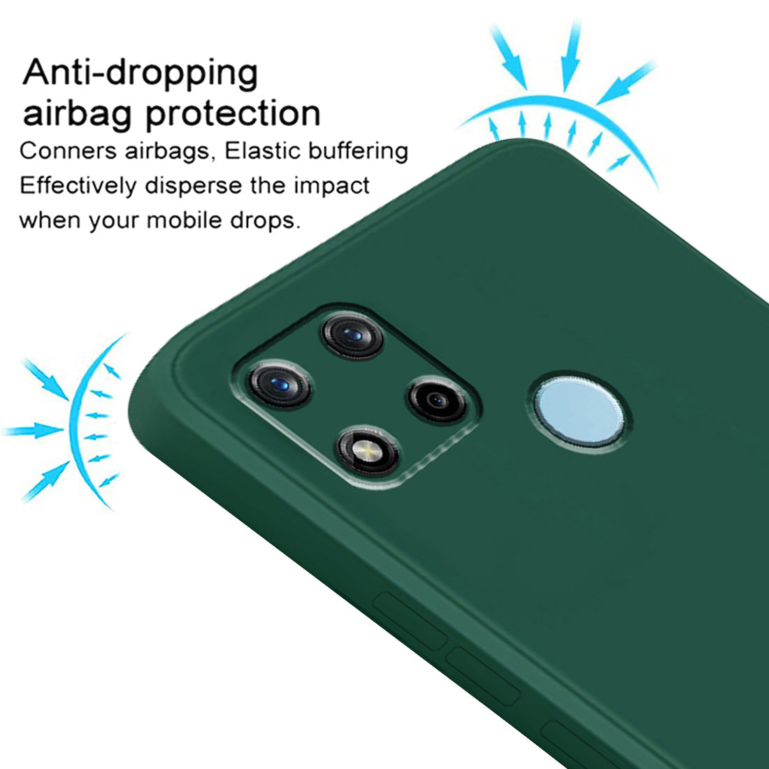 Shockproof Liquid Silicone Case for Mi Redmi 9 / 9C / 9 Activ / Poco C31 / C3