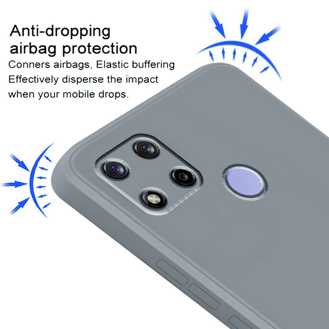 Shockproof Liquid Silicone Case for Mi Redmi 9 / 9C / 9 Activ / Poco C31 / C3