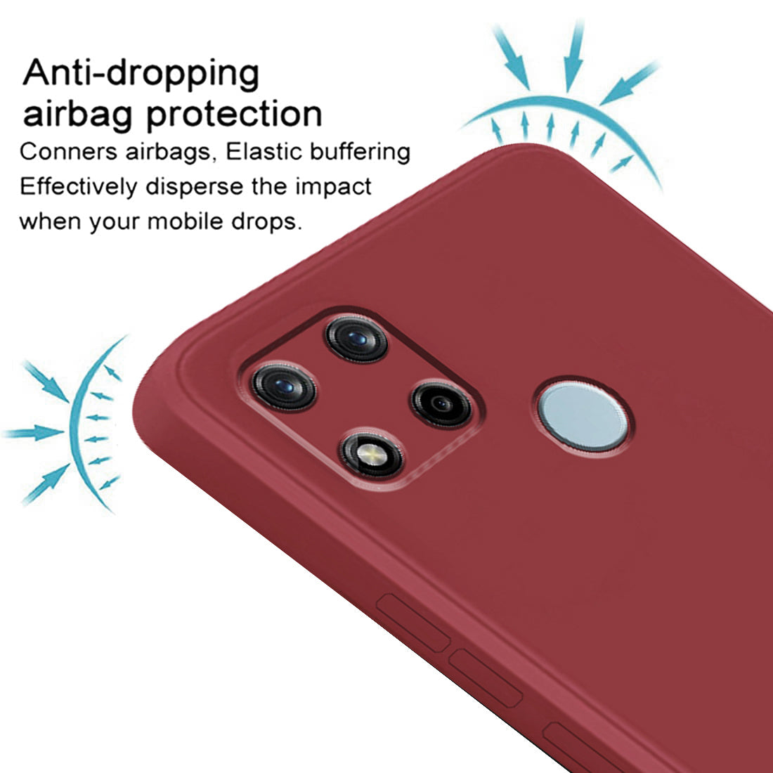 Shockproof Liquid Silicone Case for Mi Redmi 9 / 9C / 9 Activ / Poco C31 / C3