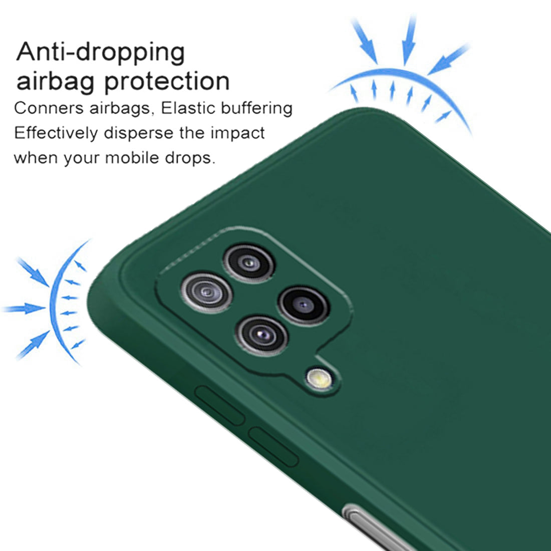 Shockproof Liquid Silicone Case for Samsung Galaxy M12 / A12 / F12