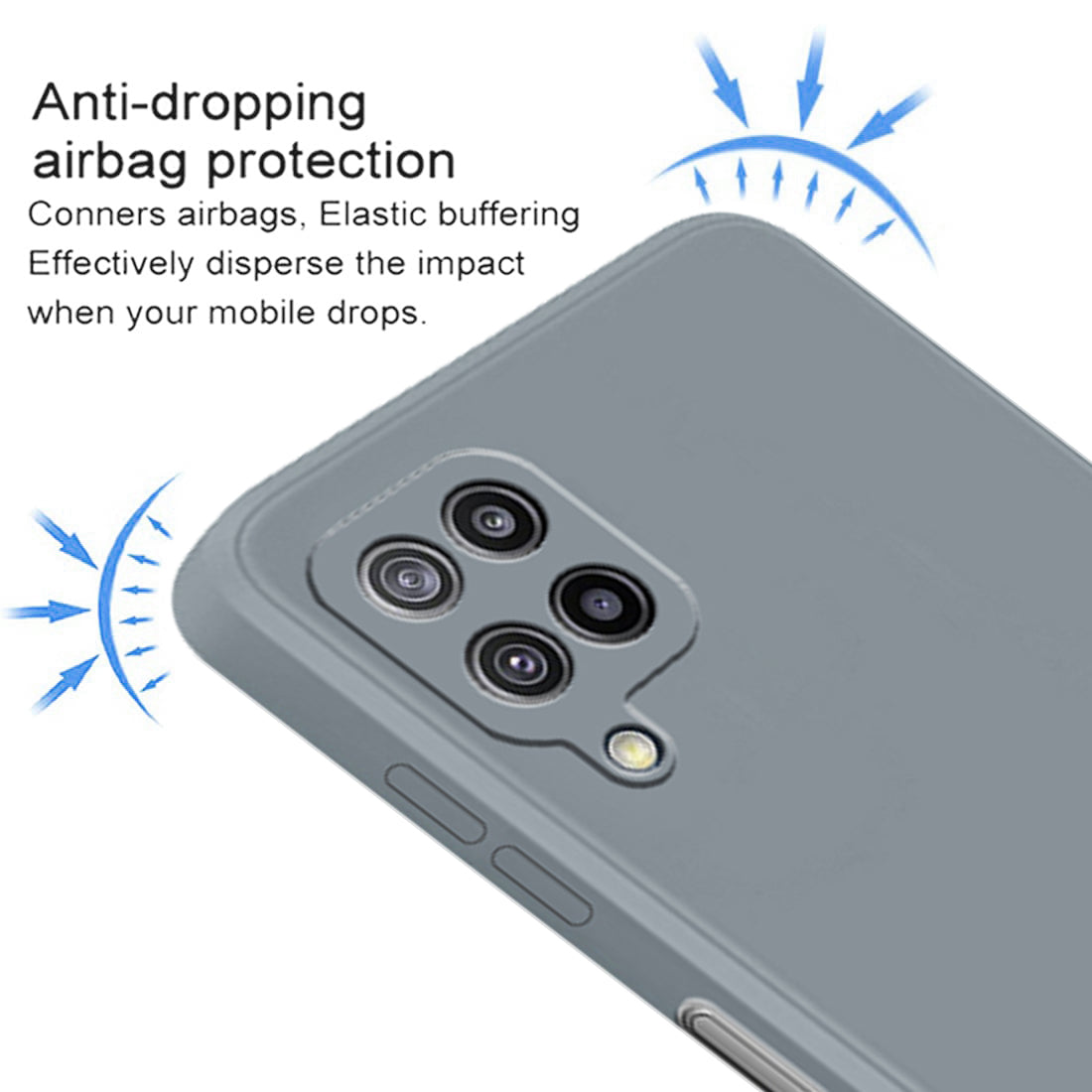 Shockproof Liquid Silicone Case for Samsung Galaxy M12 / A12 / F12