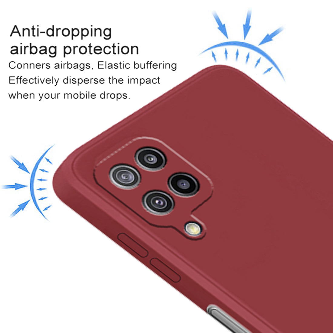 Shockproof Liquid Silicone Case for Samsung Galaxy M12 / A12 / F12