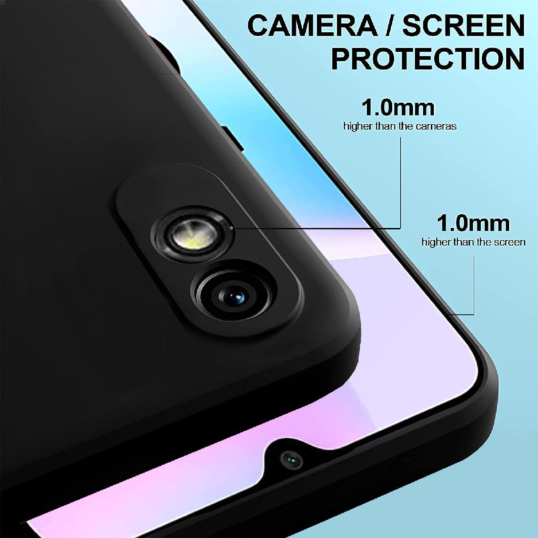 Shockproof Liquid Silicone Case for Mi Redmi 9A / 9A Sport / 9i / 9i Sport